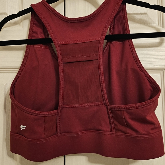 Fabletics Burgundy Sports Bra. Size Large. Exercise, Fitness. Workout. - Picture 2 of 4